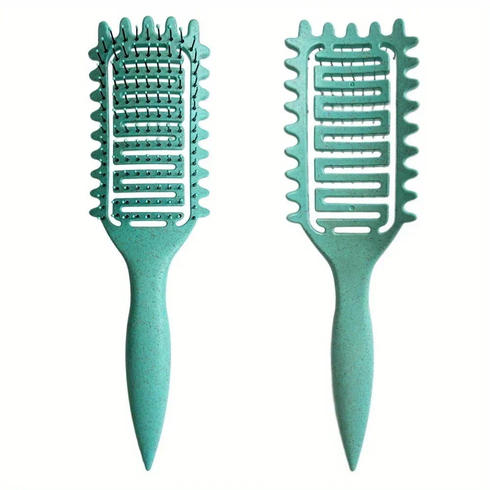 Curl Define Styling Brush Hollow Out Detangling Hair Brush Tangled Wet Curly Hair Comb Shaping Curls Barber Hairdressing Tools