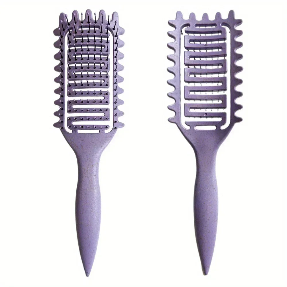 Curl Define Styling Brush Hollow Out Detangling Hair Brush Tangled Wet Curly Hair Comb Shaping Curls Barber Hairdressing Tools