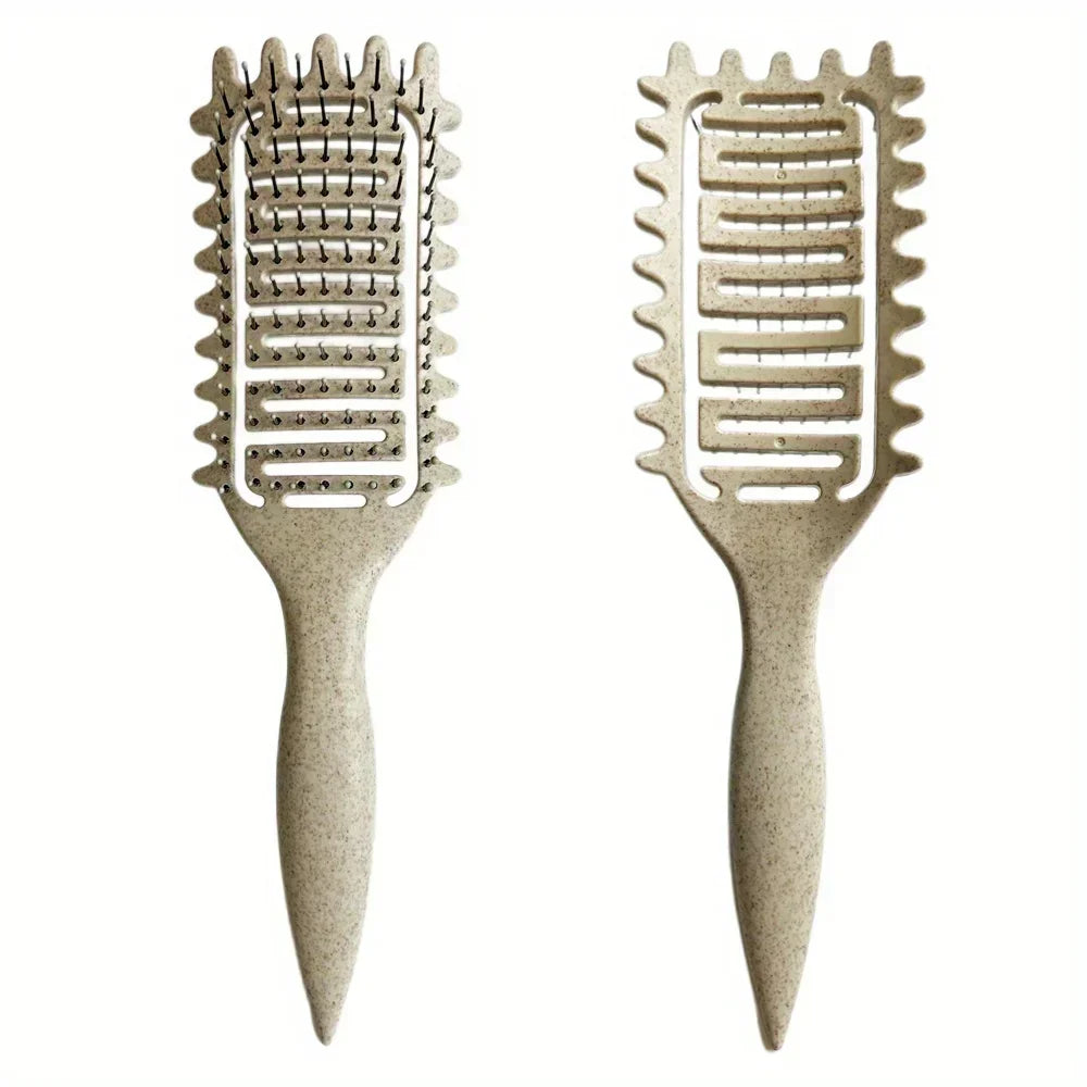Curl Define Styling Brush Hollow Out Detangling Hair Brush Tangled Wet Curly Hair Comb Shaping Curls Barber Hairdressing Tools
