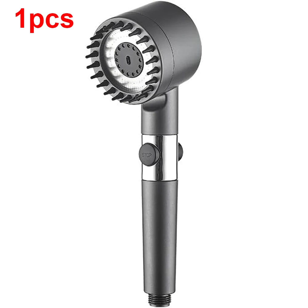 3 Modes Filter Powerful Shower Head Massage Spa High Pressure Water Saving Handheld Showerhead with ON/OFF Switch for Bathroom